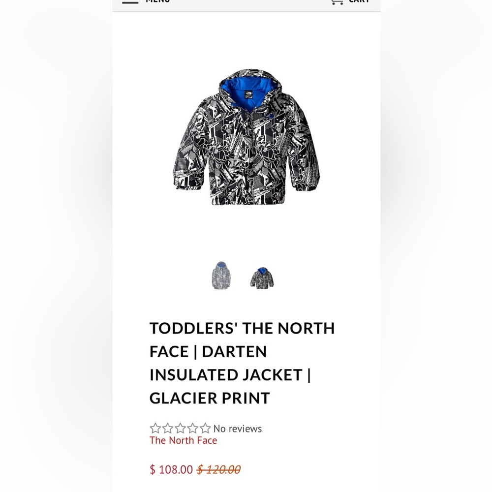 TODDLERS' THE NORTH FACE DARTEN INSULATED JACKET
